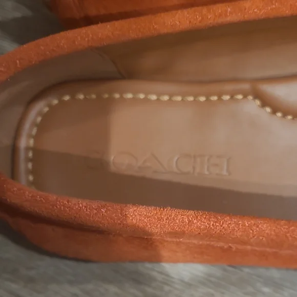 Coach Women's Vibrant Orange Moccasins - Picture 2 of 5